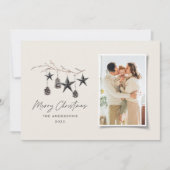 黒いモダンスカンジエレガントスクリプト シーズンカード (正面)