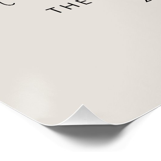 黒いモダンスカンジエレガントスクリプト ポスター (コーナー)