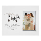 黒いモダンスカンジエレガントスクリプト ポスター (正面)