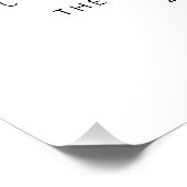 黒いモダンスカンジエレガントスクリプト ポスター (コーナー)