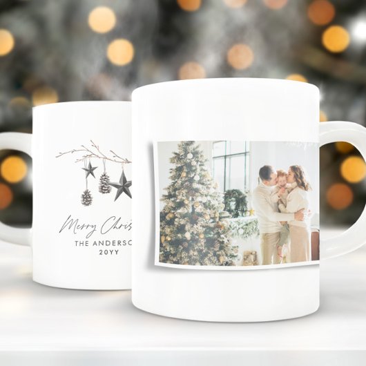 黒いモダンスカンジエレガントスクリプト マグカップ