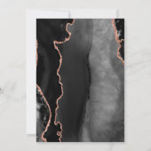 黒いモダンバラ金ゴールドを再び保存する日付カード セーブザデート (裏面)