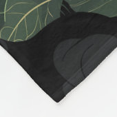 黒いモダンヒョウ模様 フリースブランケット (角)