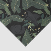 黒いモダンヒョウ模様 薄葉紙 (詳細)