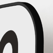 黒いモダンビジネスカスタムロゴプロモーション ピックルボールラケット (左詳細)