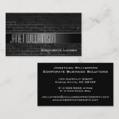 黒いモダンブリックの名刺 名刺 (正面/裏面)