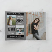 黒いモダンブロック5 – 写真の卒業 招待状 (内部)