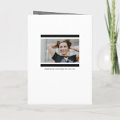 黒いモダンブロック5 – 写真の卒業 招待状 (裏面)