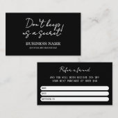 黒いモダン友達を参照 名刺 (正面/裏面)