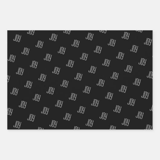 黒いモダン喜びの農家クリスマス ラッピングペーパーシート (正面2)