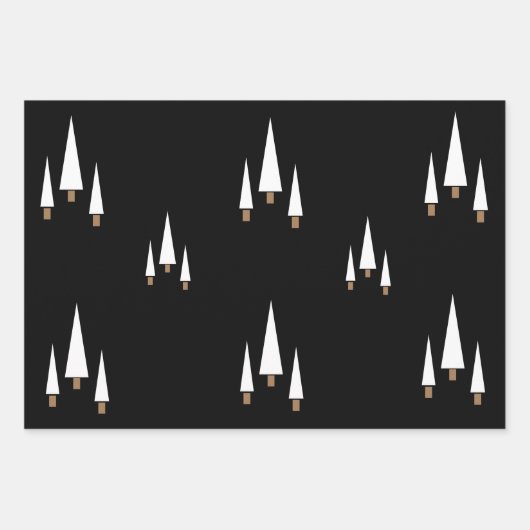 黒いモダン喜びの農家クリスマス ラッピングペーパーシート (正面)