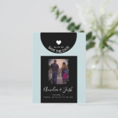 黒いモダン図形はがきを保存 ポストカード (スタンド正面)