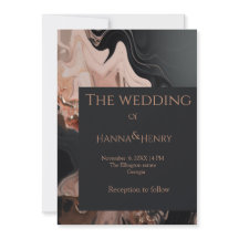 黒いモダン大理石のテクスチャの招待