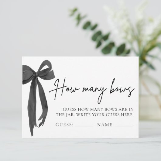 黒いモダン弓の推測いくつの弓シャワーゲーム 招待状 (スタンド正面)