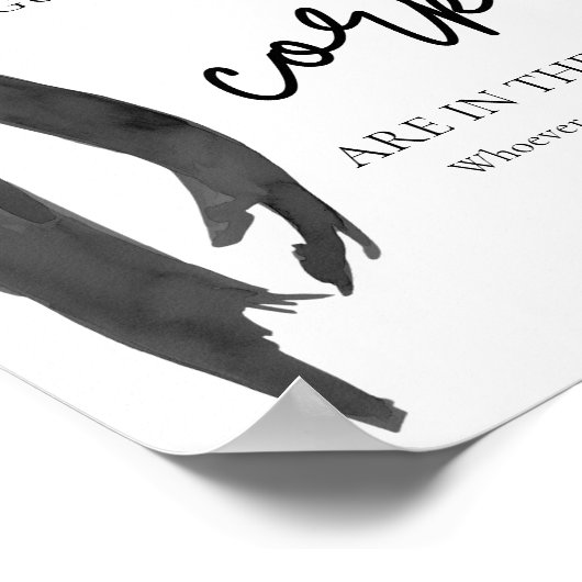 黒いモダン弓はエレガントいくつのコルクゲームを推測 ポスター (角)