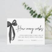 黒いモダン弓はエレガントいくつのコルクゲームを推測 招待状 (スタンド正面)