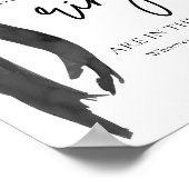 黒いモダン弓は数のリングや輪ゲームを推測 ポスター (角)