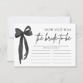 黒いモダン弓は花嫁がどれくらい古い試合だったか 招待状 (正面)