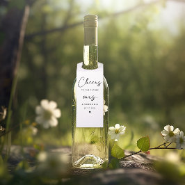 黒いモダン手書きスクリプト応援未来のミセス ボトルネックタグ