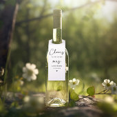 黒いモダン手書きスクリプト応援未来のミセス ボトルネックタグ