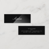 黒いモダン抽象芸術 スキニー名刺 (正面/裏面)