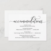 黒いモダン書道、宿泊施設 エンクロージャーカード (正面/裏面)