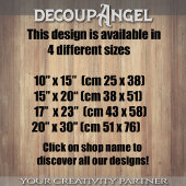 黒いモダン猫 – Decompage- 薄葉紙