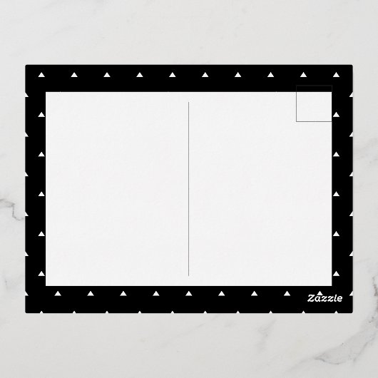 黒いモダン金ゴールドは一緒に日付を保存する 箔招待状ポストカード (裏面)