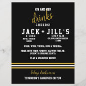 黒いモダン金ゴールドは彼女の飲み物を結婚スポーティに (正面)