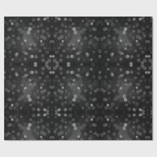 黒いモダン《写真》ぼけ味クリスマスライト抽象芸術 ラッピングペーパー (フラット)