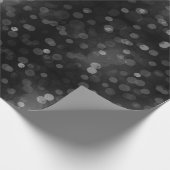 黒いモダン《写真》ぼけ味クリスマスライト抽象芸術 ラッピングペーパー (角)