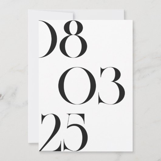 黒いモノクローム美しいエレガントな結婚式 招待状 (裏面)