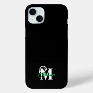 黒いモノグミニマルラム iPhone 15 MINIケース