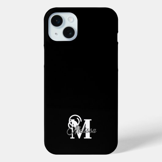 黒いモノグミニマルラム Case-Mate iPhoneケース (裏面)