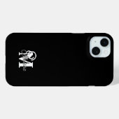 黒いモノグミニマルラム Case-Mate iPhoneケース (裏面 (横))