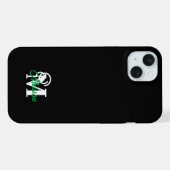 黒いモノグミニマルラム iPhoneケース (裏面横)