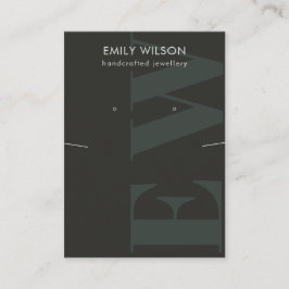 黒いモノ素朴グラムのネックレスイヤリングディスプレイ 名刺