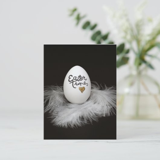 黒いユニークイースターカード ポストカード (スタンド正面)