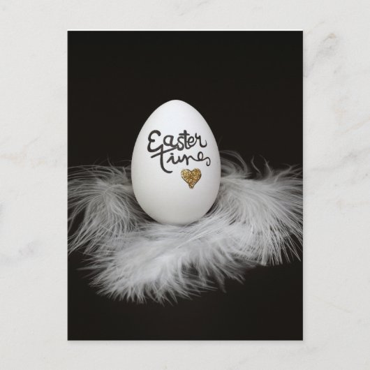 黒いユニークイースターカード ポストカード (正面)