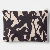 黒いユリのシルエット アクセサリーポーチ (裏面)