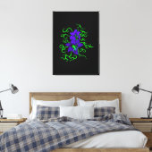 黒いユリの花 キャンバスプリント (インサイチュ (寝室))