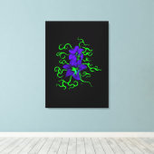 黒いユリの花 キャンバスプリント (インサイチュ (ウッドフロア))