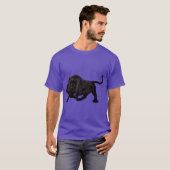 黒いライオンの徘徊 Tシャツ (正面フル)