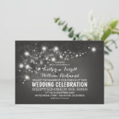 黒いライト及び白い結婚式の招待の一連 招待状 (スタンド正面)