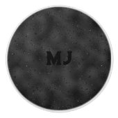 黒いラグジュアリーきらめくバックグラウンド セラミックノブ (正面)