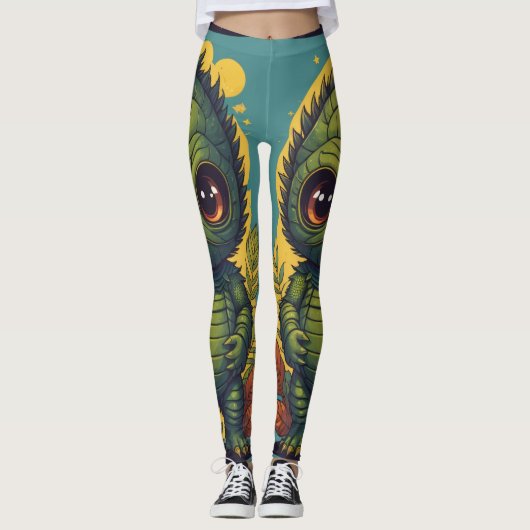 黒いラグーンのハロウィンの生き物 レギンス (正面)