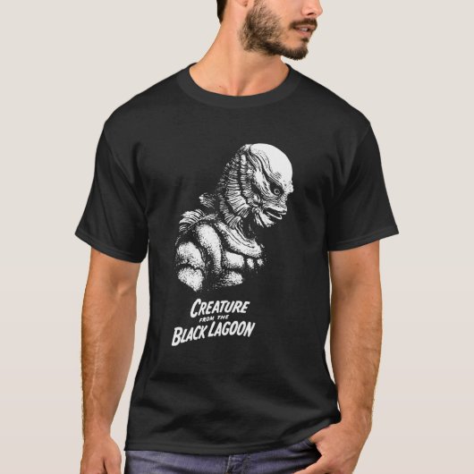 黒いラグーンのホラー映画の生き物 Tシャツ (正面)