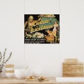 黒いラグーンの古い映画の生き物 ポスター (キッチン)