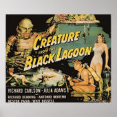黒いラグーンの古い映画の生き物 ポスター (正面)