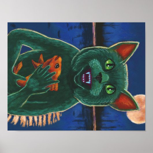 黒いラグーンの猫の生き物 ポスター (正面)